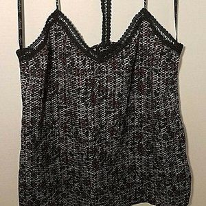 Jessica Simpson Cami Top Black + Multicolor Small